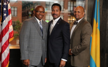 Rep. Will Davis, Clayton Harris and Consul Fountain